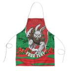 Personalized South Sydney Rabbitohs ANZAC Tribute Apron Poppy Field Soldier Silhouette Aboriginal Rugby Mascot