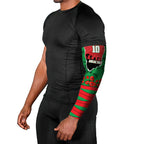 Personalized South Sydney Rabbitohs ANZAC Tribute Arm Sleeves Poppy Field Soldier Silhouette Aboriginal Rugby Mascot