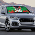 Personalized South Sydney Rabbitohs ANZAC Tribute Auto Sun Shade Poppy Field Soldier Silhouette Aboriginal Rugby Mascot