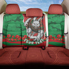 Personalized South Sydney Rabbitohs ANZAC Tribute Back Car Seat Cover Poppy Field Soldier Silhouette Aboriginal Rugby Mascot