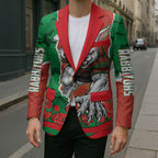 Personalized South Sydney Rabbitohs ANZAC Tribute Blazer Poppy Field Soldier Silhouette Aboriginal Rugby Mascot