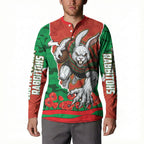 Personalized South Sydney Rabbitohs ANZAC Tribute Button Sweatshirt Poppy Field Soldier Silhouette Aboriginal Rugby Mascot