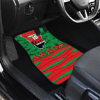 Personalized South Sydney Rabbitohs ANZAC Tribute Car Mats Poppy Field Soldier Silhouette Aboriginal Rugby Mascot
