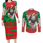 Personalized South Sydney Rabbitohs ANZAC Tribute Couples Matching Long Sleeve Bodycon Dress and Long Sleeve Button Shirt Poppy Field Soldier Silhouette Aboriginal Rugby Mascot