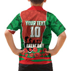 Personalized South Sydney Rabbitohs ANZAC Tribute Family Matching Mermaid Dress and Hawaiian Shirt Poppy Field Soldier Silhouette Aboriginal Rugby Mascot