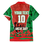 Personalized South Sydney Rabbitohs ANZAC Tribute Family Matching Mermaid Dress and Hawaiian Shirt Poppy Field Soldier Silhouette Aboriginal Rugby Mascot