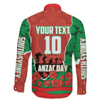 Personalized South Sydney Rabbitohs ANZAC Tribute Family Matching Mermaid Dress and Hawaiian Shirt Poppy Field Soldier Silhouette Aboriginal Rugby Mascot