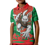 Personalized South Sydney Rabbitohs ANZAC Tribute Kid Polo Shirt Poppy Field Soldier Silhouette Aboriginal Rugby Mascot