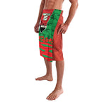 Personalized South Sydney Rabbitohs ANZAC Tribute Lavalava Poppy Field Soldier Silhouette Aboriginal Rugby Mascot