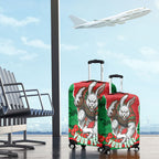 Personalized South Sydney Rabbitohs ANZAC Tribute Luggage Cover Poppy Field Soldier Silhouette Aboriginal Rugby Mascot
