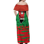 Personalized South Sydney Rabbitohs ANZAC Tribute Off Shoulder Maxi Dress Poppy Field Soldier Silhouette Aboriginal Rugby Mascot