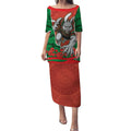 Personalized South Sydney Rabbitohs ANZAC Tribute Puletasi Poppy Field Soldier Silhouette Aboriginal Rugby Mascot