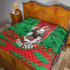 Personalized South Sydney Rabbitohs ANZAC Tribute Quilt Poppy Field Soldier Silhouette Aboriginal Rugby Mascot