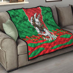 Personalized South Sydney Rabbitohs ANZAC Tribute Quilt Poppy Field Soldier Silhouette Aboriginal Rugby Mascot