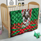 Personalized South Sydney Rabbitohs ANZAC Tribute Quilt Poppy Field Soldier Silhouette Aboriginal Rugby Mascot