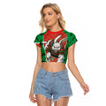 Personalized South Sydney Rabbitohs ANZAC Tribute Raglan Cropped T Shirt Poppy Field Soldier Silhouette Aboriginal Rugby Mascot