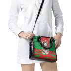 Personalized South Sydney Rabbitohs ANZAC Tribute Shoulder Handbag Poppy Field Soldier Silhouette Aboriginal Rugby Mascot