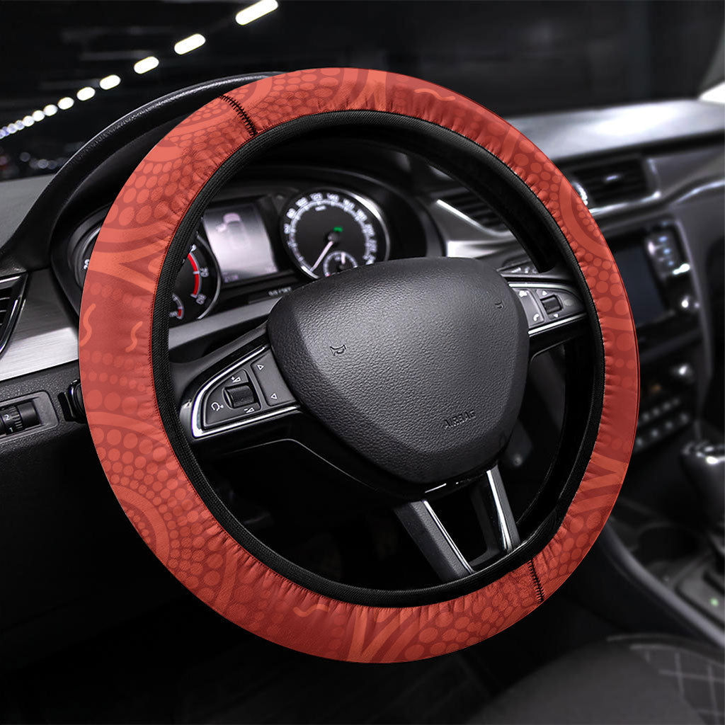 South Sydney Rabbitohs ANZAC Tribute Steering Wheel Cover Poppy Field Soldier Silhouette Aboriginal Rugby Mascot