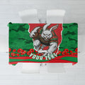 Personalized South Sydney Rabbitohs ANZAC Tribute Tablecloth Poppy Field Soldier Silhouette Aboriginal Rugby Mascot