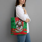 Personalized South Sydney Rabbitohs ANZAC Tribute Tote Bag Poppy Field Soldier Silhouette Aboriginal Rugby Mascot