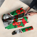 Personalized South Sydney Rabbitohs ANZAC Tribute Umbrella Poppy Field Soldier Silhouette Aboriginal Rugby Mascot