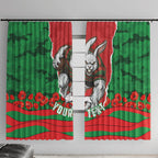 Personalized South Sydney Rabbitohs ANZAC Tribute Window Curtain Poppy Field Soldier Silhouette Aboriginal Rugby Mascot