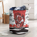 Personalized Dragons ANZAC Tribute Laundry Basket Poppy Field Soldier Silhouette Aboriginal Rugby Mascot