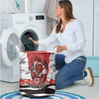 Personalized Dragons ANZAC Tribute Laundry Basket Poppy Field Soldier Silhouette Aboriginal Rugby Mascot