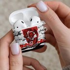 Personalized Dragons ANZAC Tribute AirPods Case Poppy Field Soldier Silhouette Aboriginal Rugby Mascot