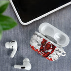 Personalized Dragons ANZAC Tribute AirPods Case Poppy Field Soldier Silhouette Aboriginal Rugby Mascot