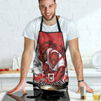 Personalized Dragons ANZAC Tribute Apron Poppy Field Soldier Silhouette Aboriginal Rugby Mascot