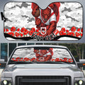 Personalized Dragons ANZAC Tribute Auto Sun Shade Poppy Field Soldier Silhouette Aboriginal Rugby Mascot