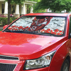 Personalized Dragons ANZAC Tribute Auto Sun Shade Poppy Field Soldier Silhouette Aboriginal Rugby Mascot