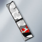 Personalized Dragons ANZAC Tribute Auto Sun Shade Poppy Field Soldier Silhouette Aboriginal Rugby Mascot