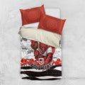 Personalized Dragons ANZAC Tribute Bedding Set Poppy Field Soldier Silhouette Aboriginal Rugby Mascot