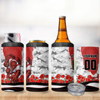 Personalized Dragons ANZAC Tribute 4 in 1 Can Cooler Tumbler Poppy Field Soldier Silhouette Aboriginal Rugby Mascot
