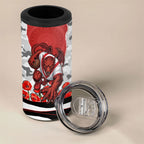 Personalized Dragons ANZAC Tribute 4 in 1 Can Cooler Tumbler Poppy Field Soldier Silhouette Aboriginal Rugby Mascot