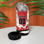 Personalized Dragons ANZAC Tribute 4 in 1 Can Cooler Tumbler Poppy Field Soldier Silhouette Aboriginal Rugby Mascot
