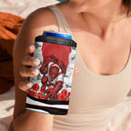 Personalized Dragons ANZAC Tribute 4 in 1 Can Cooler Tumbler Poppy Field Soldier Silhouette Aboriginal Rugby Mascot