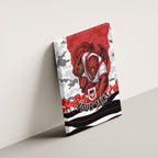 Personalized Dragons ANZAC Tribute Canvas Wall Art Poppy Field Soldier Silhouette Aboriginal Rugby Mascot
