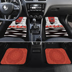 Personalized Dragons ANZAC Tribute Car Mats Poppy Field Soldier Silhouette Aboriginal Rugby Mascot