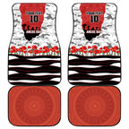 Personalized Dragons ANZAC Tribute Car Mats Poppy Field Soldier Silhouette Aboriginal Rugby Mascot