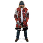 Personalized Dragons ANZAC Tribute Cloak Poppy Field Soldier Silhouette Aboriginal Rugby Mascot