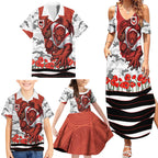 Personalized Dragons ANZAC Tribute Family Matching Summer Maxi Dress and Hawaiian Shirt Poppy Field Soldier Silhouette Aboriginal Rugby Mascot
