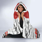 Personalized Dragons ANZAC Tribute Hooded Blanket Poppy Field Soldier Silhouette Aboriginal Rugby Mascot