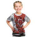 Personalized Dragons ANZAC Tribute Kid T Shirt Poppy Field Soldier Silhouette Aboriginal Rugby Mascot