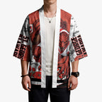 Personalized Dragons ANZAC Tribute Kimono Poppy Field Soldier Silhouette Aboriginal Rugby Mascot