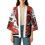 Personalized Dragons ANZAC Tribute Kimono Poppy Field Soldier Silhouette Aboriginal Rugby Mascot