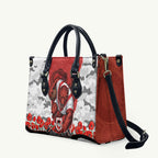 Personalized Dragons ANZAC Tribute Leather Bag Poppy Field Soldier Silhouette Aboriginal Rugby Mascot