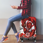 Personalized Dragons ANZAC Tribute Luggage Cover Poppy Field Soldier Silhouette Aboriginal Rugby Mascot